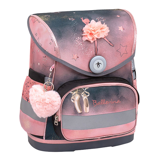 Ranac školski anatomski Belmil Compact Ballerina black pink