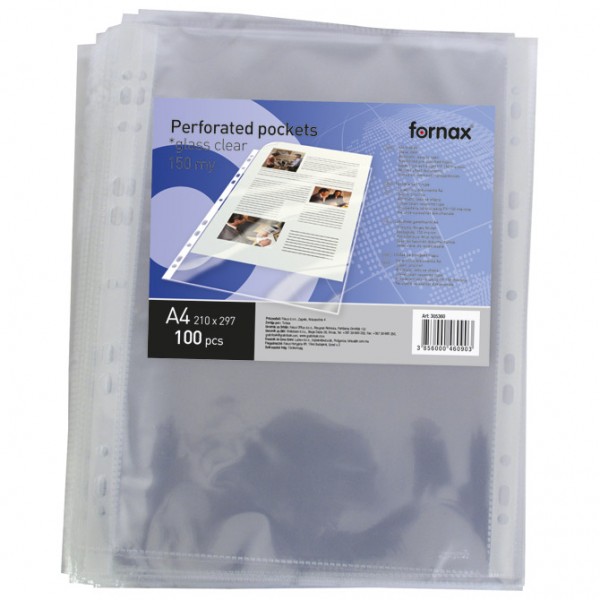 Fascikla sa 11 rupa 50my A4 Fornax glass clear