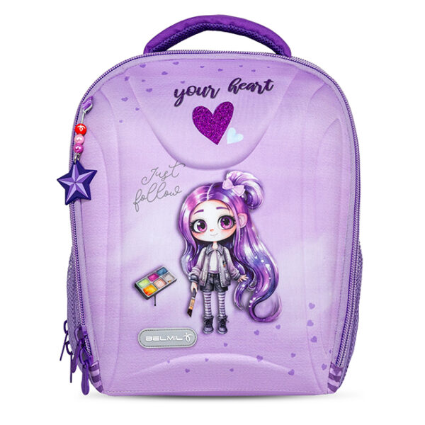 88312a Ranac školski anatomski Belmil Sturdy Purple hair girl