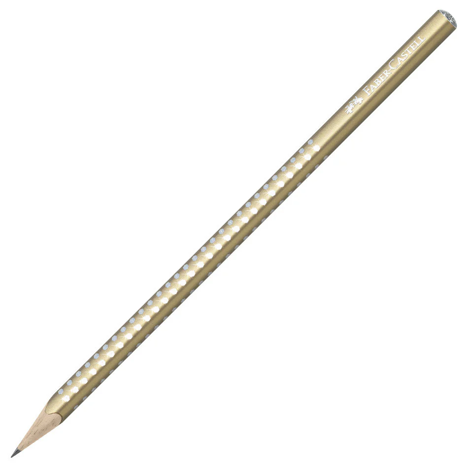 Grafitna olovka Faber-Castell Grip Sparkle Gold B